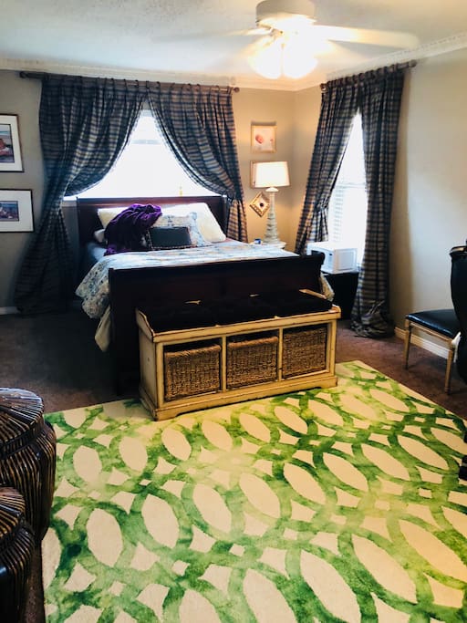 Welcome to your beautiful private room on the second floor. Microwave and stocked mini fridge for convenience.