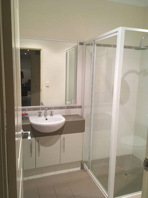 Private Bathroom, shower, toilet.