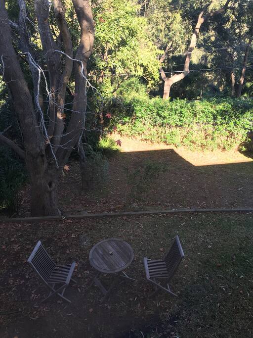 Outside sitting area of the apartment.