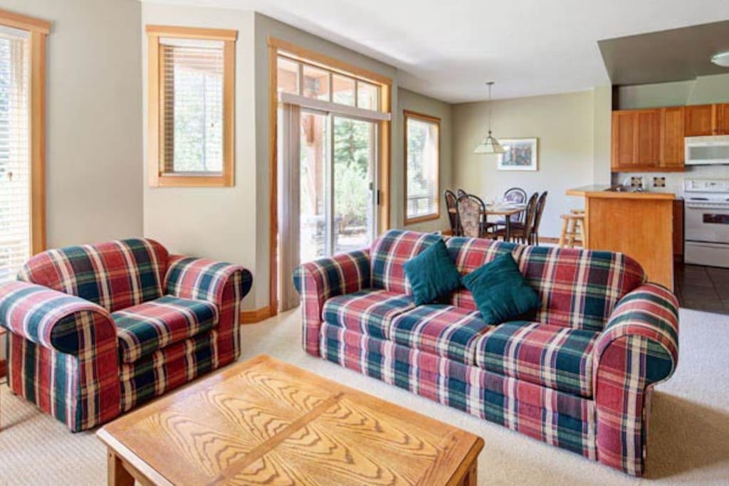 The open plan townhouse feels bright and spacious