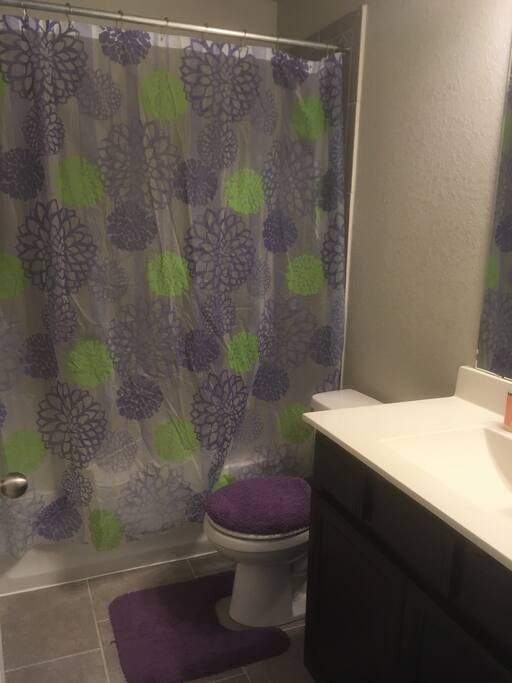 Private bathroom next to bedroom on its own floor in a single family home