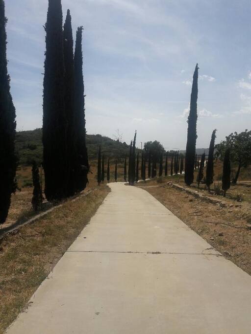 entrance to rocky ranch home