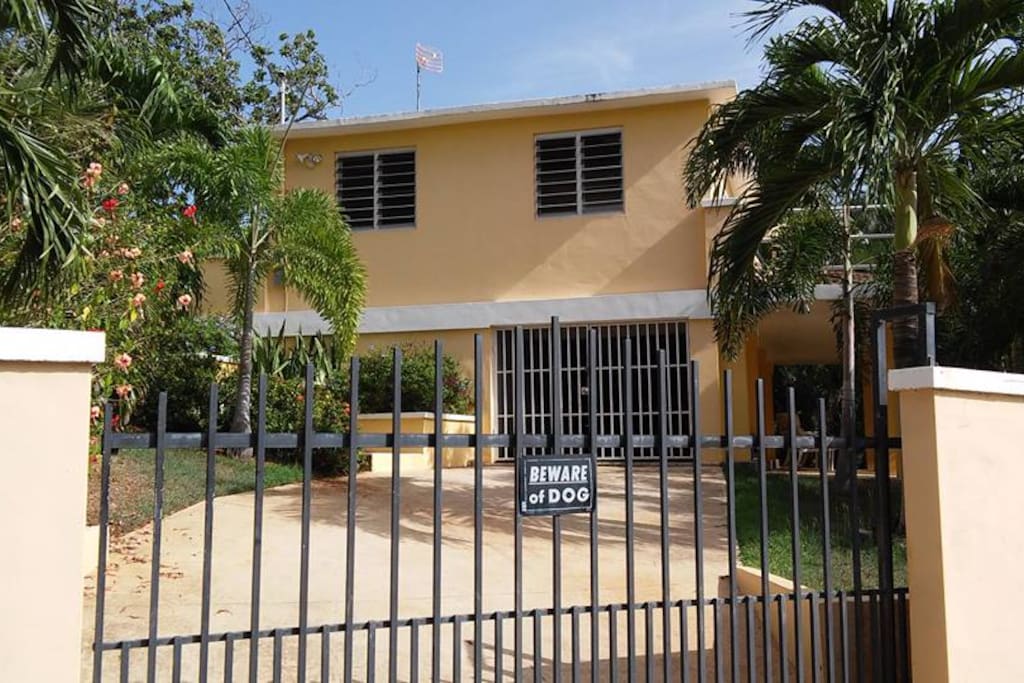 Front gate providing secure parking