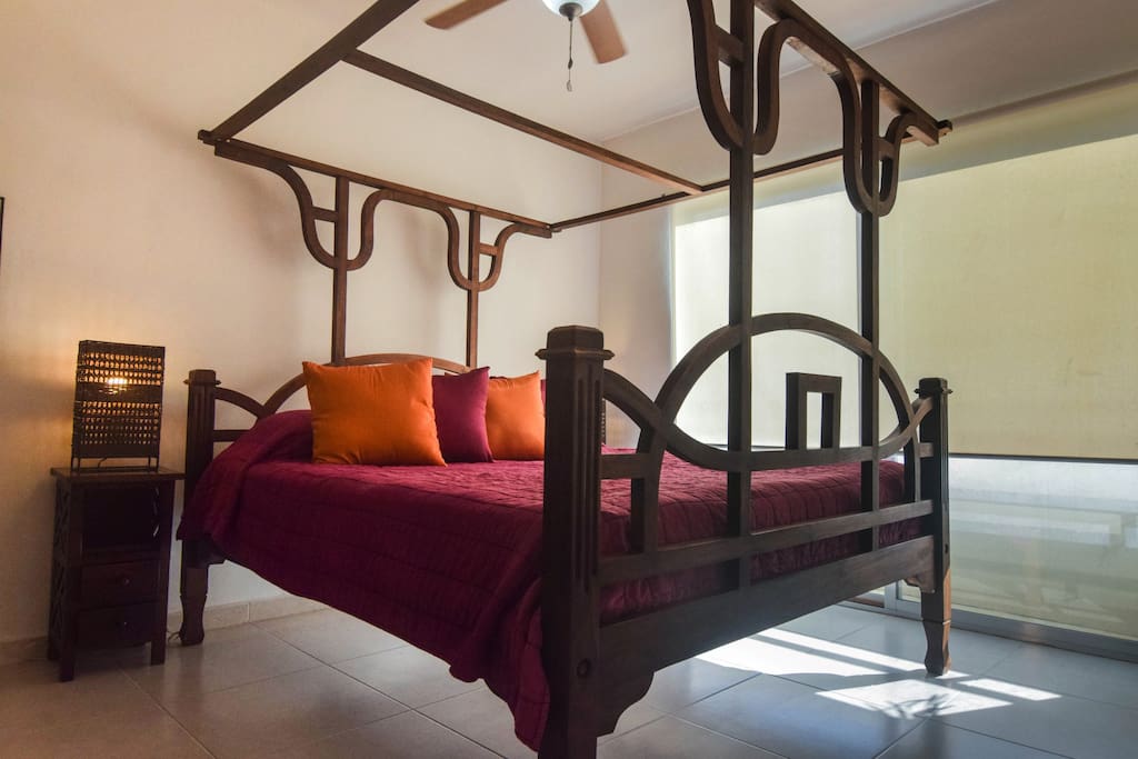 The condo has ceiling fans and mini split AC’s in the rooms, WiFi, satellite TV and also a washer and dryer for your convenience.