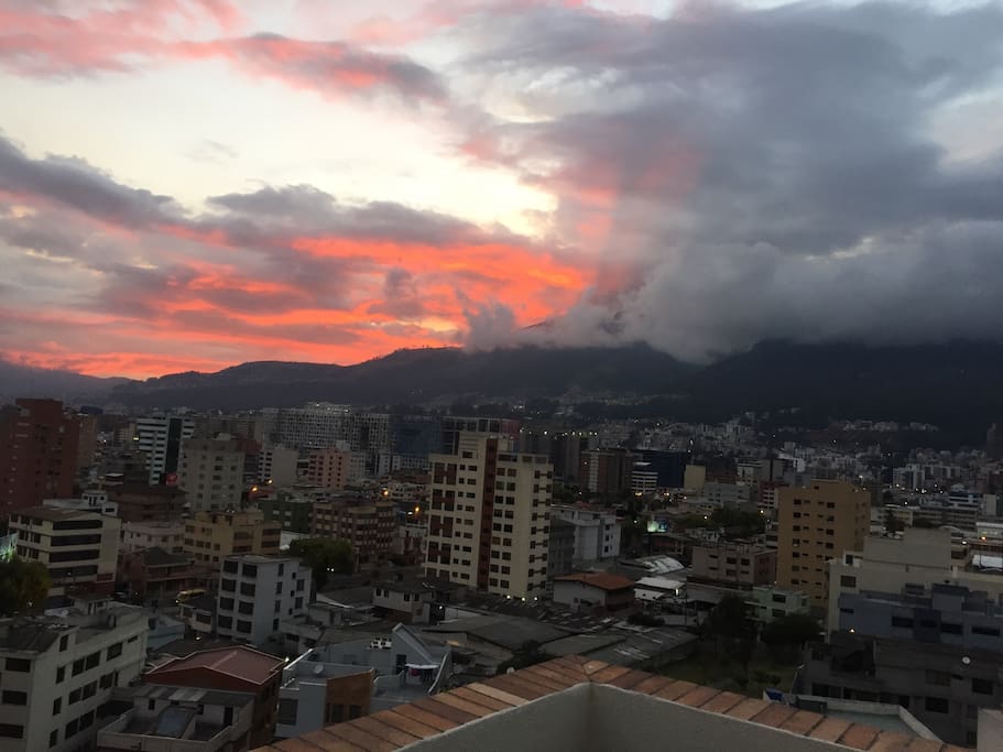 Fantastic view from the terrace! Quito is beautiful