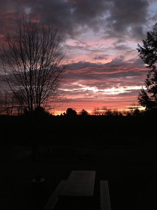 One of our spectacular sunsets. We also have some amazing sunrises.