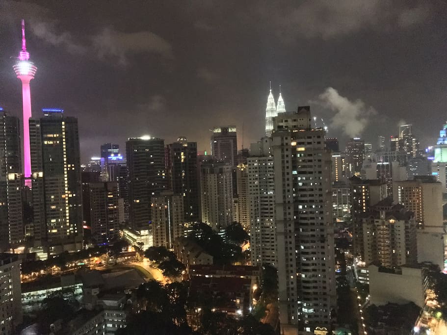 Beautiful night view from room