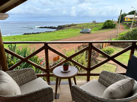 Oceanfront cabin with a view of the moai - Vaim
