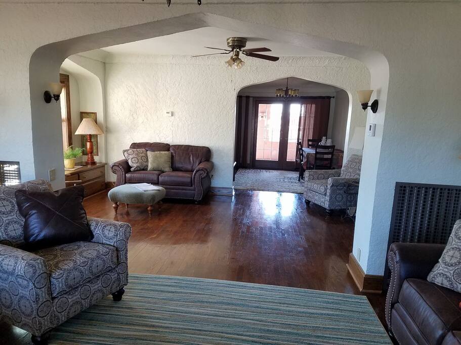 From the front door, two sitting areas