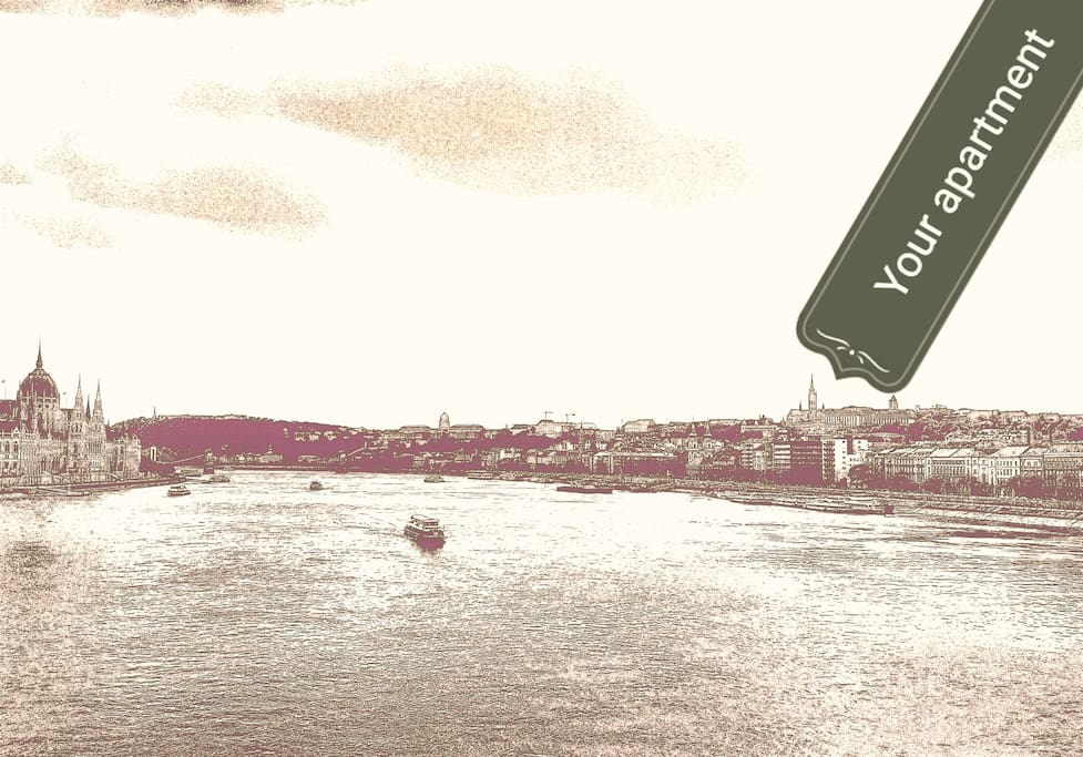 In the center, close to the Danube