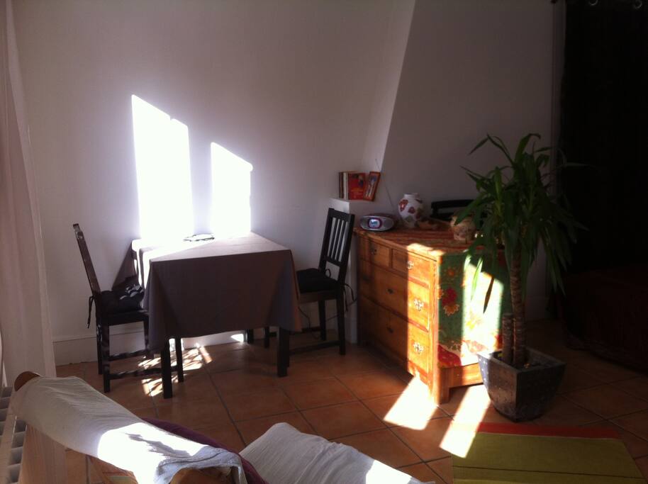 Soleil direct l'après-midi.
