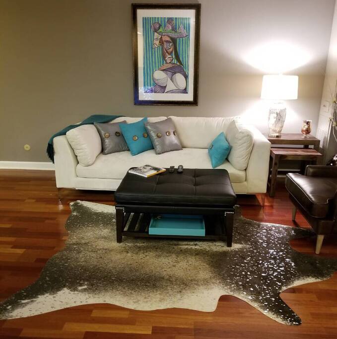 Living room with sofa-bed