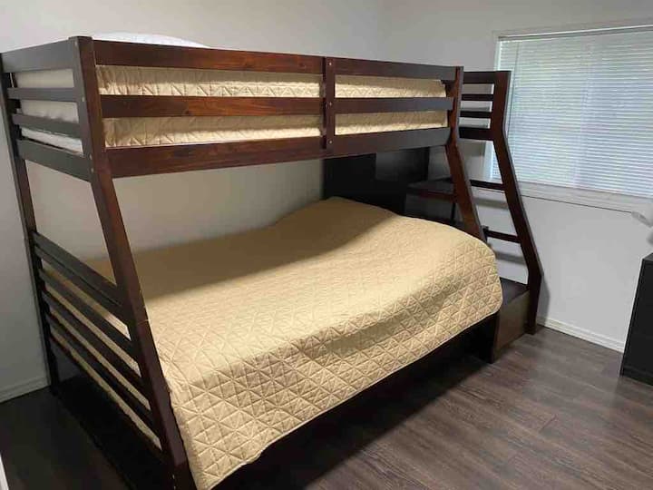 Bringing the kids along for a family getaway? We've got two bunk rooms for traveling families. ***WARNING BUNK BED RISKS: Bunk beds have an inherent risk of fall as it requires climbing to reach the bed.*** 