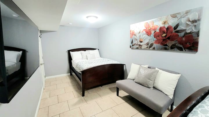 Two Full Size Beds with Smart Flat Screen TV