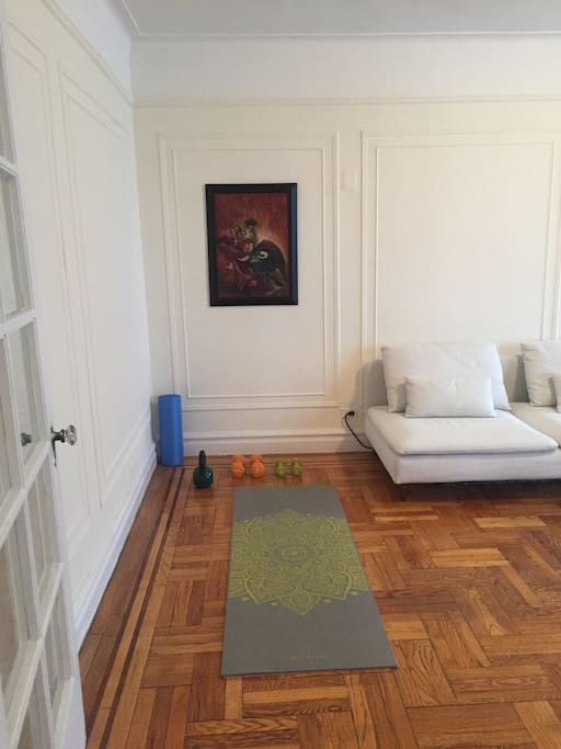 For Yogis - Living room yoga mat