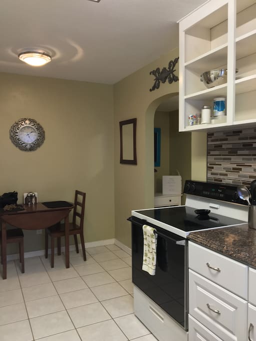 Kitchen and eating area
