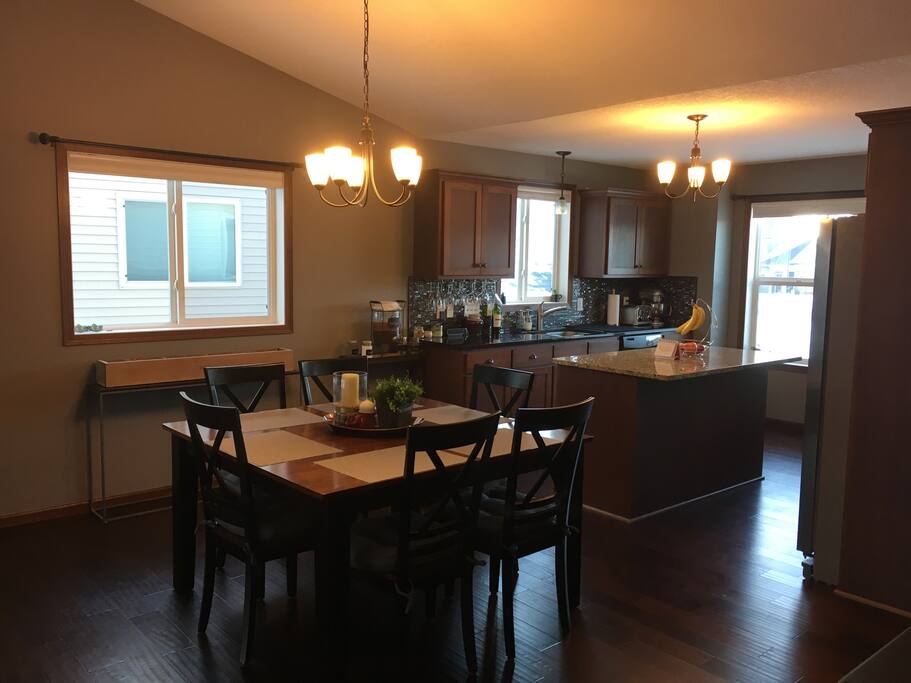 Dining and kitchen area.