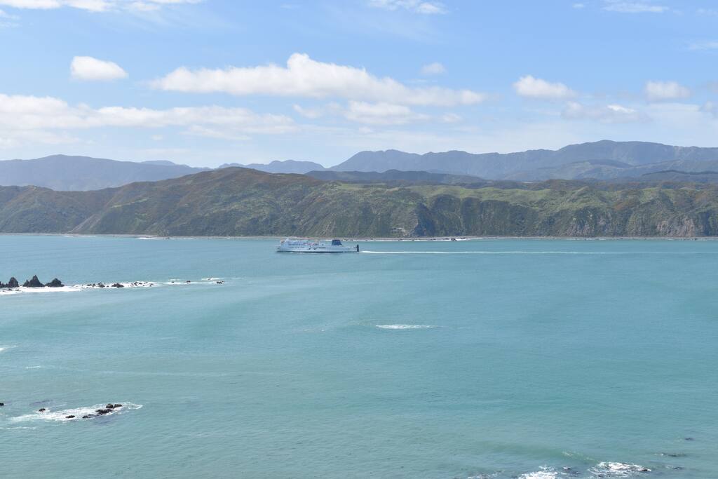 Stunning 180 degree sea and mountain views