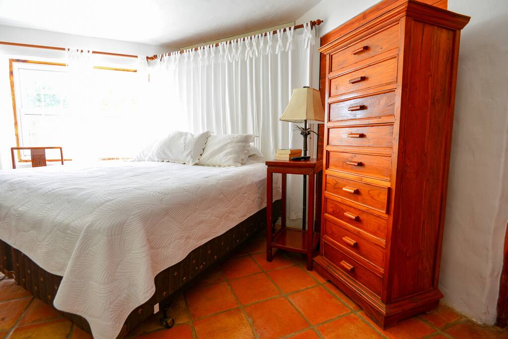 King bed in the relaxing quiet environment that is our house