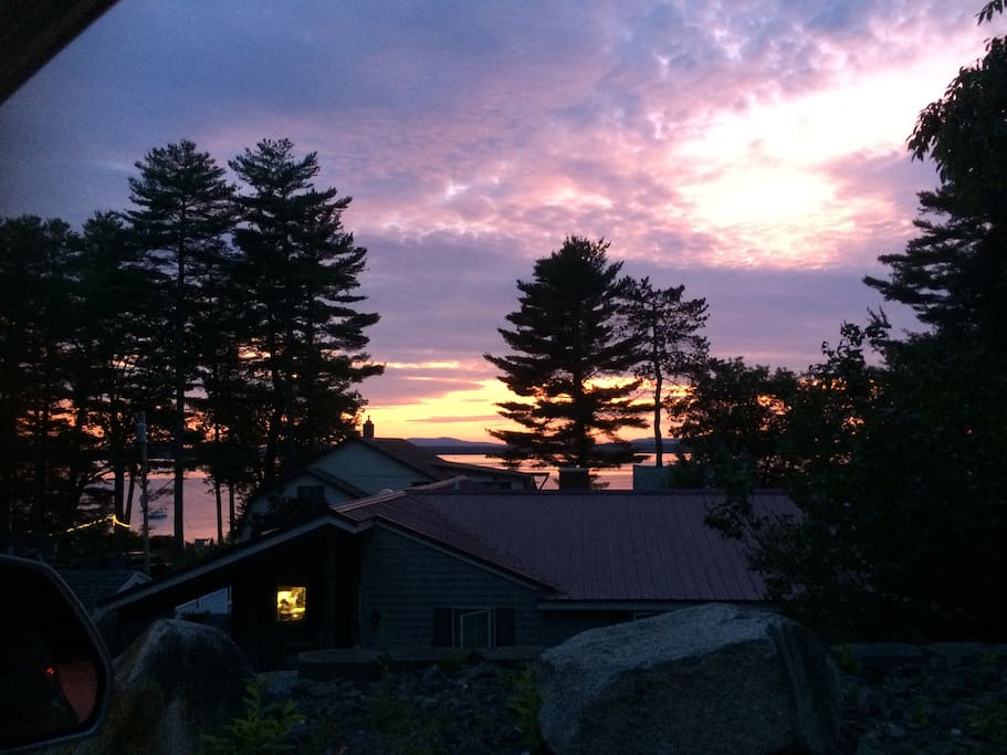 Amazing sunsets from the bedroom, living room and front porch
