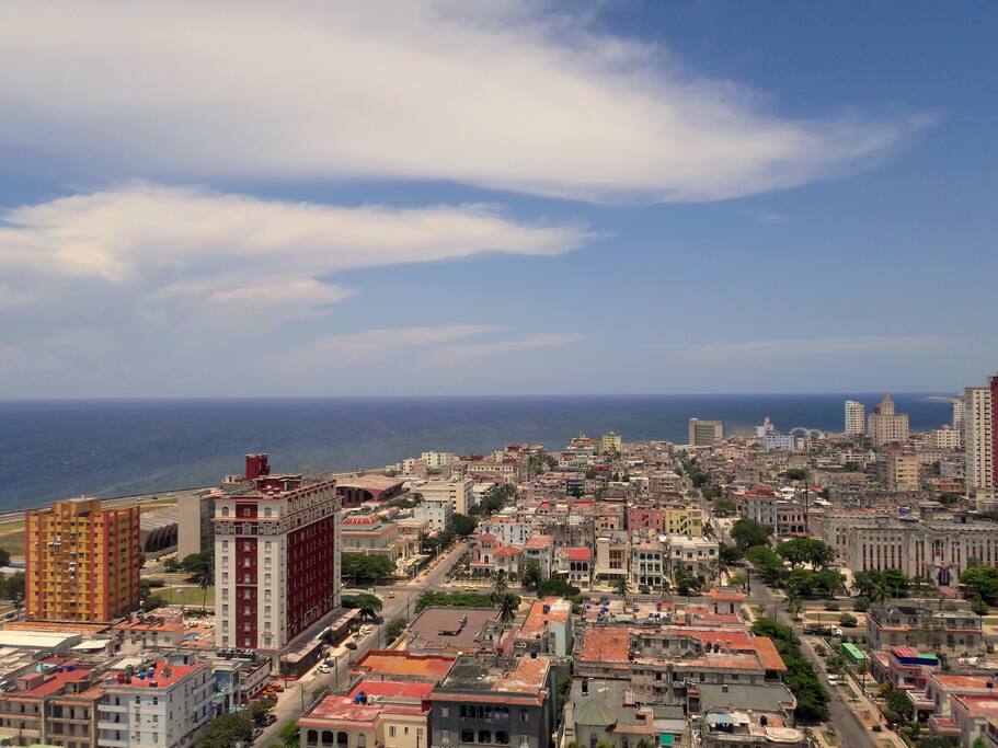 Vista frontal desde el apto