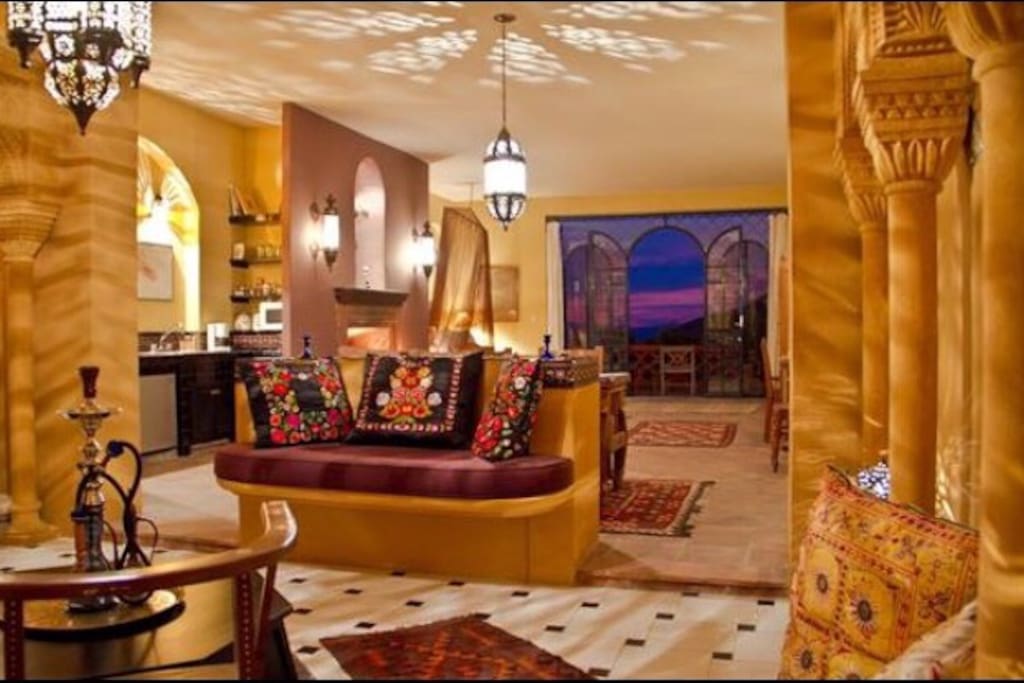 Open floorplan, large space with high ceilings and wall of windows.