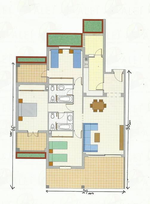 Indeling apartement