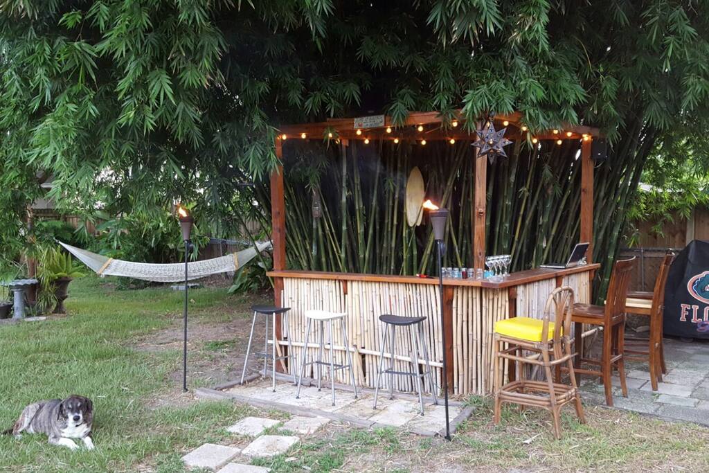 Tiki Bar you can make your own cocktails.
