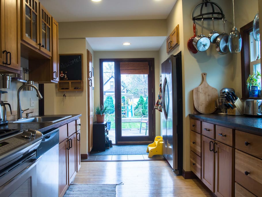 Sunny kitchen with modern amenities