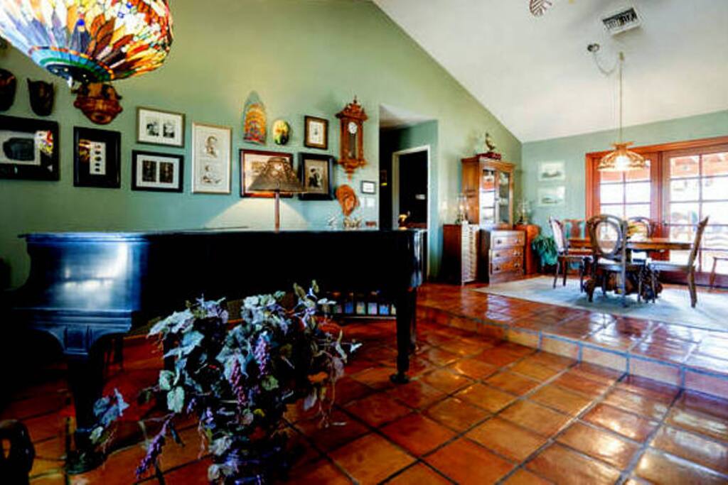 Music room and dining room