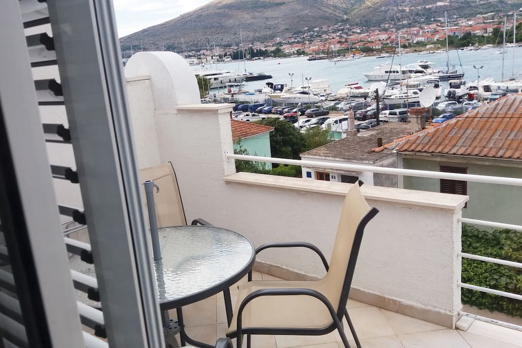 The large terrace overlooking the sea