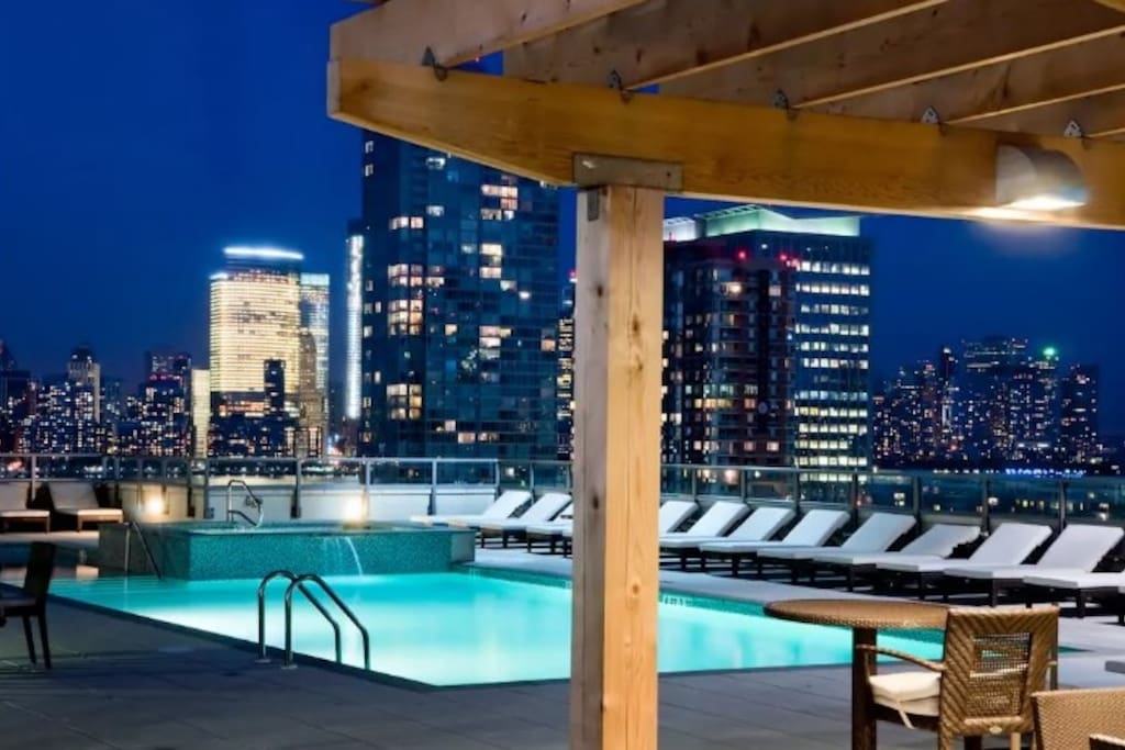 ROOFTOP swimming pool with hot jacuzzi