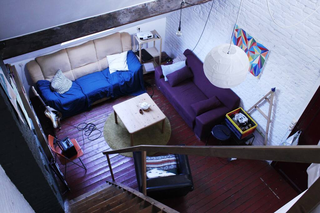 Salon en duplex