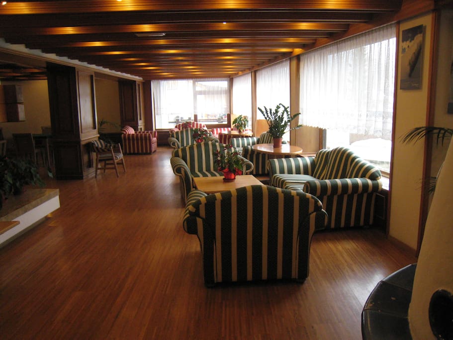 Uno dei saloni dell'hotel