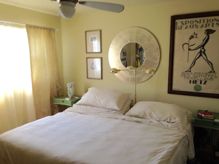 Large master bedroom with custom closets