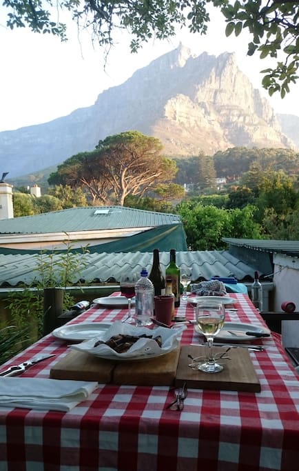 Dinner in the back garden