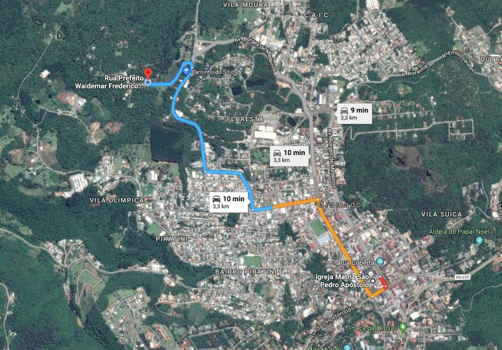Distância até a Igreja