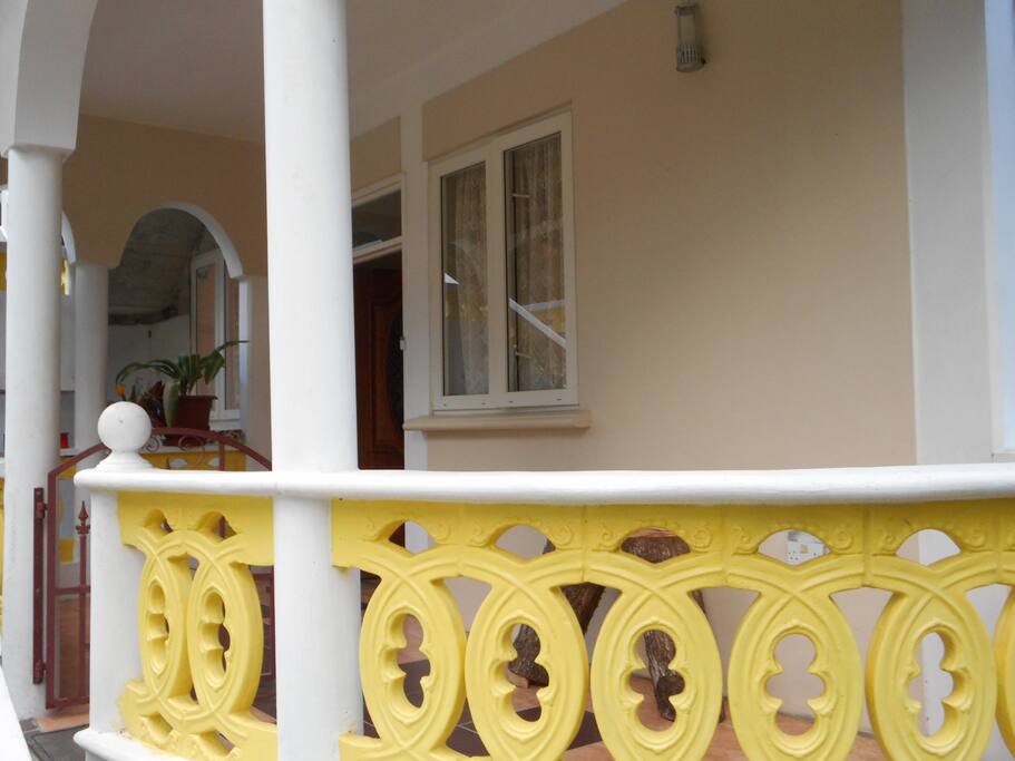 Entrance and balcony for relaxation