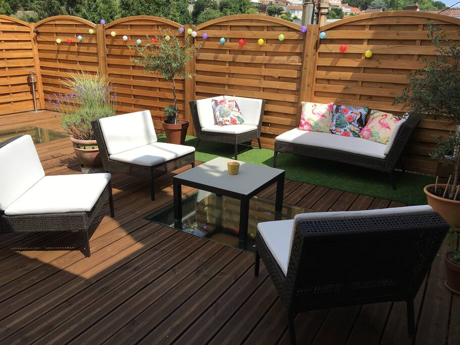 Terrasse avec salon