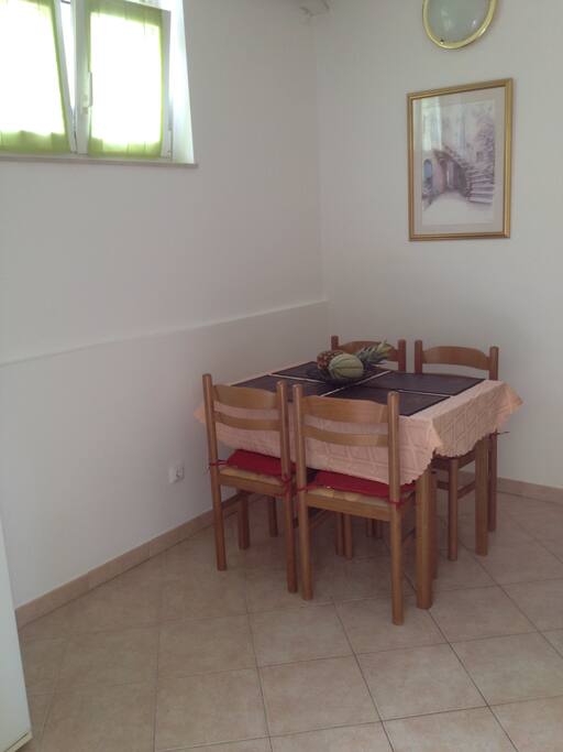 Table in the kitchen