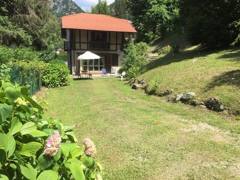 Chalets in a small park