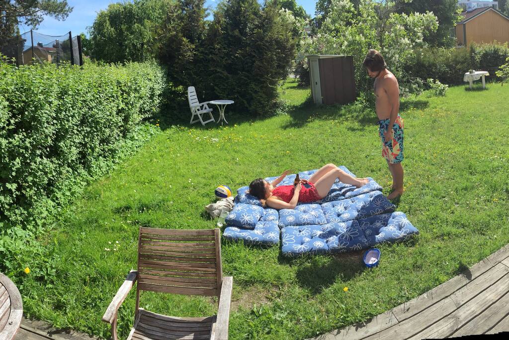 chilling in the garden