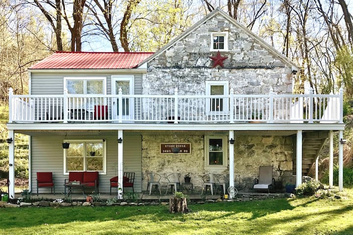 Historic stone cabin in West Virginia