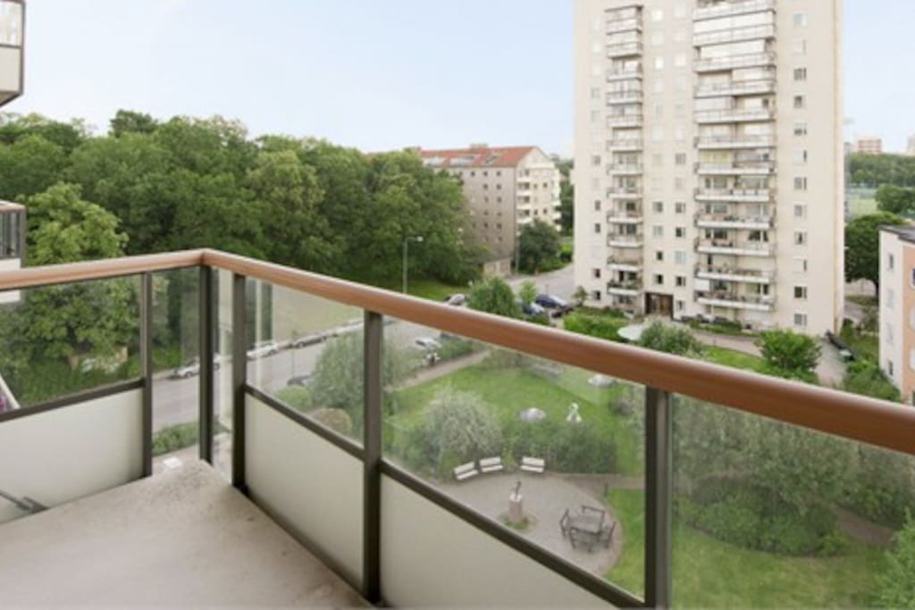 View to our garden from the Balcony. In garden we have BBQ and seating arrangements