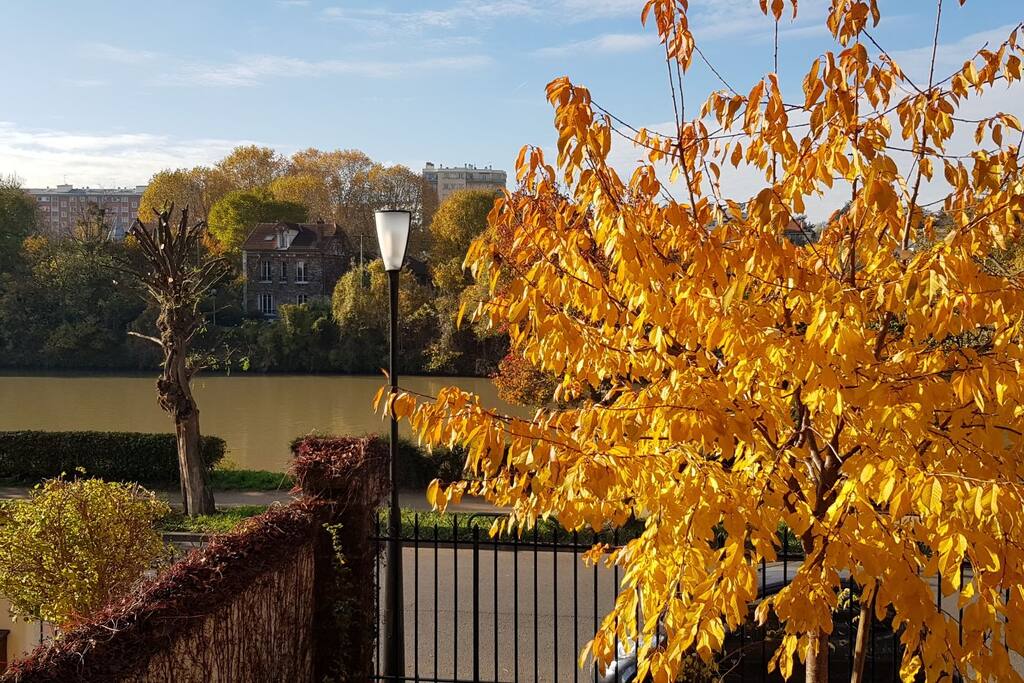 Vue de la chambre en automne