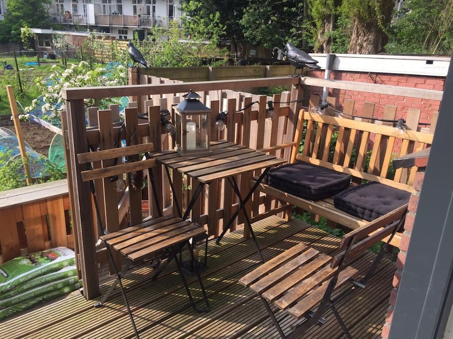 Porch overlooking the garden