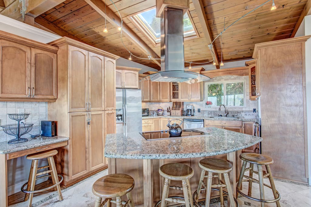 Remodeled kitchen with breakfast bar