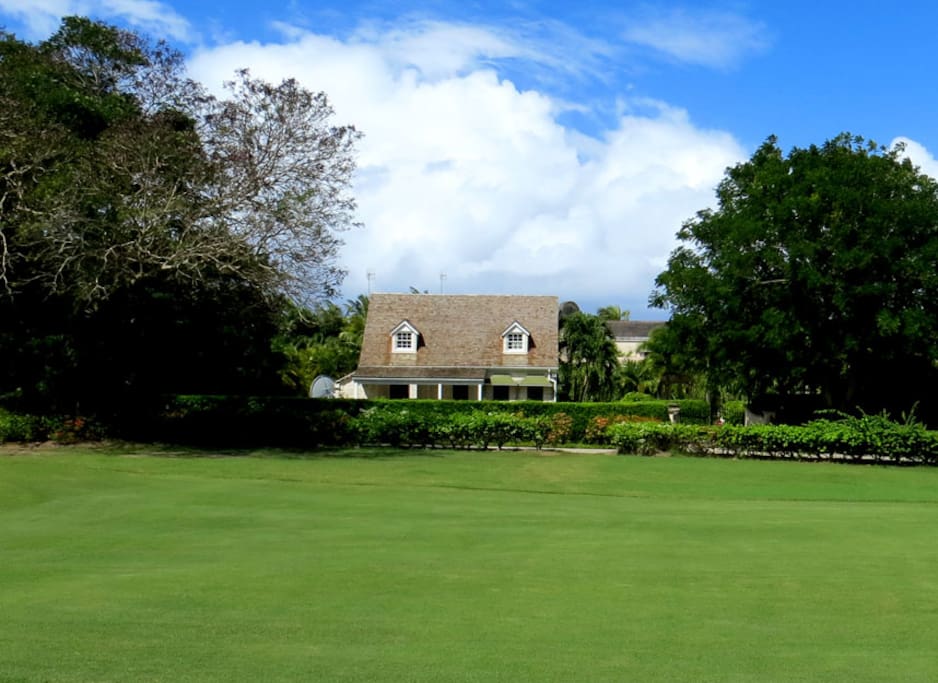 A view of the cottage from the Sandy Lane Golf Course.