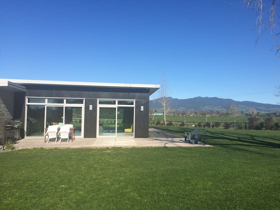 Living area with views of Mt Pirongia