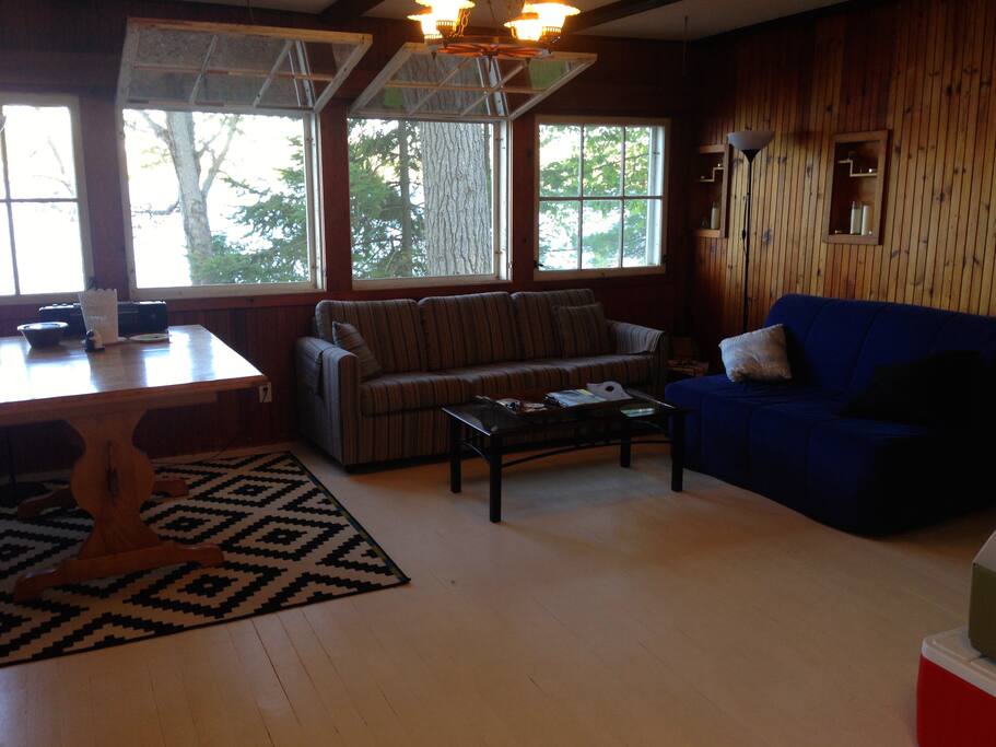 Main room - table can seat 8, both couches can pull out.